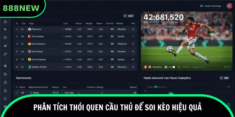 Phân tích thói quen cầu thủ để soi kèo hiệu quả 888new